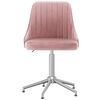 vidaXL Chaises pivotantes &agrave; manger lot de 2 rose velours