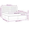 vidaXL Sommier &agrave; lattes de lit avec matelas Cr&egrave;me 180x200 cm Tissu