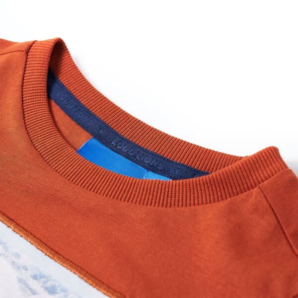T-shirt enfants &agrave; manches longues rouille clair 104
