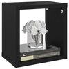 vidaXL &Eacute;tag&egrave;res cube murales 6 pcs Noir 22x15x22 cm