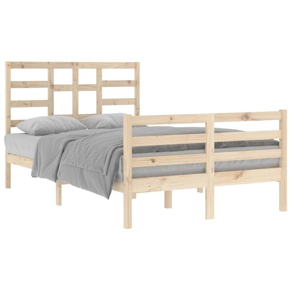 vidaXL Cadre de lit sans matelas bois massif 120x200 cm