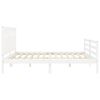vidaXL Cadre de lit sans matelas blanc 200x200 cm bois massif