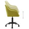 vidaXL Chaise pivotante de salle &agrave; manger Vert Tissu