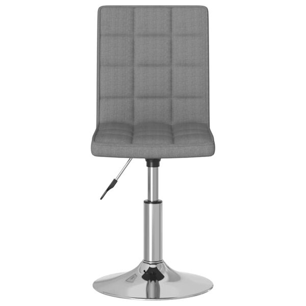 vidaXL Chaises pivotantes &agrave; manger lot de 2 Gris clair Tissu