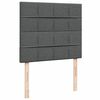 vidaXL Sommier &agrave; lattes de lit avec matelas gris fonc&eacute; 120x190cm tissu