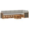 vidaXL Ensemble de canap&eacute;s d'ext&eacute;rieur 6 pc Naturel et gris clair