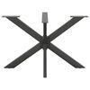 vidaXL Pied de table &agrave; manger en forme d'araign&eacute;e, anthracite, 120 x 68 x (72-73) cm, acier