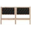 vidaXL T&ecirc;te de lit Autre Marron et noir 140 cm Bois massif en pin