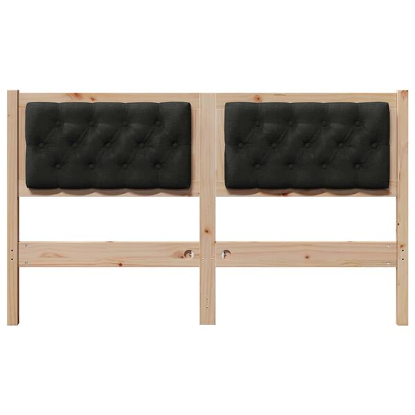 vidaXL T&ecirc;te de lit Autre Marron et noir 140 cm Bois massif en pin