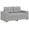vidaXL | Ensemble de Canap&eacute;s | 2 pcs Gris 221 x 78 x 80 cm Tissu