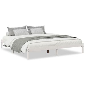 vidaXL Cadre de lit extra long sans matelas 180x220 cm bois massif pin