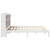 vidaXL Lit biblioth&egrave;que sans matelas blanc 180x200 cm bois pin massif