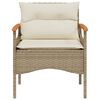vidaXL Salon de jardin avec coussins 3 pcs beige r&eacute;sine tress&eacute;e