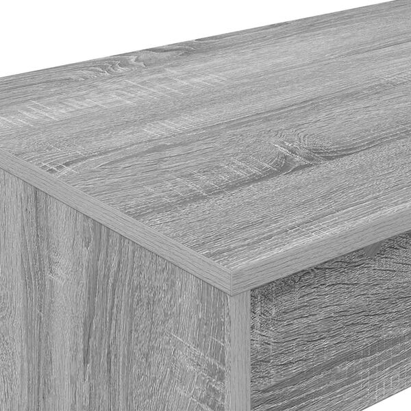 vidaXL Bureau de lit Gris Sonoma 100 x 45 x 75 cm Bois d'ing&eacute;nierie
