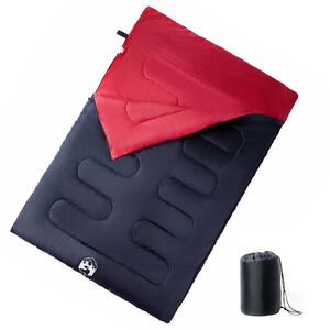 vidaXL Sac de couchage double et oreillers adultes camping 3-4 saisons