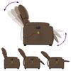 vidaXL Fauteuil inclinable de massage &eacute;lectrique Marron Tissu