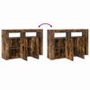 vidaXL Buffet Ch&ecirc;ne fum&eacute; 116 x 30 x 75 cm Bois d'ing&eacute;nierie