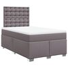 vidaXL Sommier &agrave; lattes de lit avec matelas gris 120x190 cm similicuir