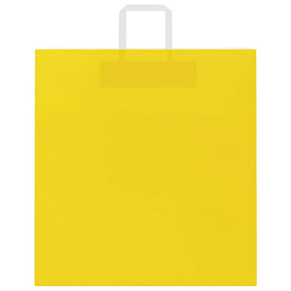 vidaXL Sacs en papier 250 pcs avec poign&eacute;es jaune 45x17x48 cm