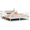 vidaXL Lit biblioth&egrave;que sans matelas blanc 200x200 cm bois pin massif