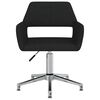 vidaXL Chaises pivotantes &agrave; manger lot de 4 Noir Tissu