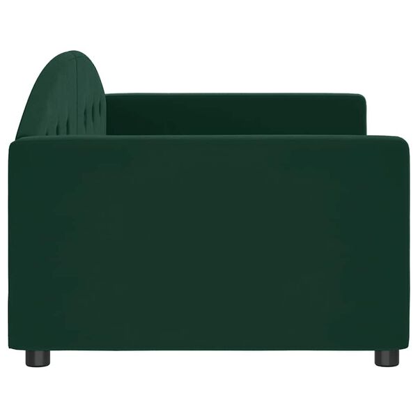 vidaXL Lit de repos sans matelas vert foncé 90x200 cm velours