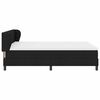 vidaXL Lit &agrave; ressorts avec matelas Noir 140 x 200 cm tissu