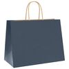 vidaXL Sacs en papier 50 pcs avec poign&eacute;es bleu 32x17x25 cm