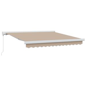 vidaXL Auvent r&eacute;tractable Beige 300 x 250 cm Toile et Aluminium