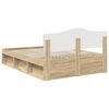 vidaXL Cadre de lit Ch&ecirc;ne Sonoma 150 x 200 cm Bois de pin massif