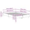 vidaXL Cadre de lit sans matelas ch&ecirc;ne marron 120x190 cm