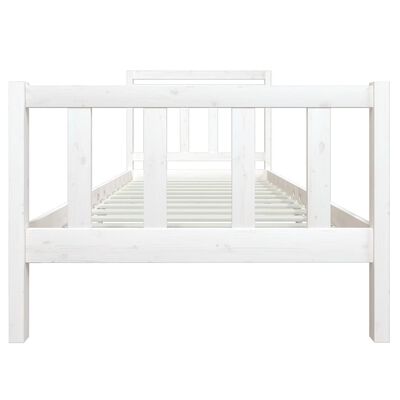 vidaXL Cadre de lit sans matelas blanc bois massif 100x200 cm