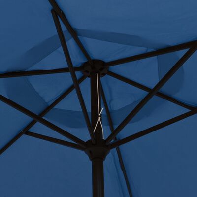 vidaXL Parasol d'extérieur avec poteau en métal 300 cm Azuré