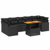 vidaXL Salon de jardin 8 pcs avec coussins noir r&eacute;sine tress&eacute;e