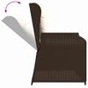 vidaXL Banc de jardin avec coussin Marron Poly rotin