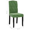 vidaXL Chaises &agrave; manger lot de 2 Vert fonc&eacute; Velours