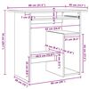 vidaXL Bureau Noir 80x45x74 cm Bois d&rsquo;ing&eacute;nierie