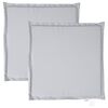 vidaXL Coussins de si&egrave;ge de jardin lot de 2 gris clair 45x45x2cm carr&eacute;