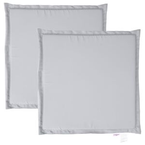 vidaXL Coussins de si&egrave;ge de jardin lot de 2 gris clair 45x45x2cm carr&eacute;