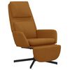 vidaXL Chaise de relaxation avec repose-pied Marron Velours