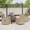 vidaXL Ensemble de salle &agrave; manger pour jardin 5 pcs polyrotin