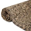 vidaXL Tapis de surface Rectangulaire Naturel et Noir 80 x 200 cm Jute