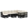 vidaXL Ensemble de canap&eacute; de jardin 11 pc Noir 55 x 55 x 37 cm
