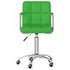 vidaXL Chaises &agrave; manger pivotantes lot de 2 vert similicuir