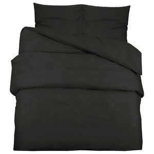 vidaXL Ensemble de housse de couette Noir 155x220 cm Coton