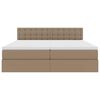 vidaXL Lit de Rangement Cappuccino 180 x 200 cm Cuir synth&eacute;tique