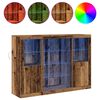 vidaXL Buffet LED Bois ancien 142,5 x 37 x 100 cm Bois d'ing&eacute;nierie