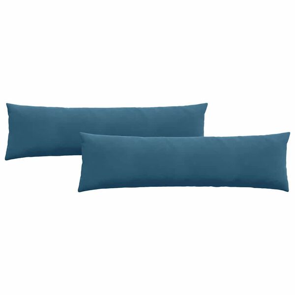 vidaXL Coussins de canap&eacute; 2 pcs Bleu 145 x 40 cm