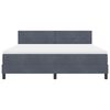vidaXL Lit &agrave; ressorts avec matelas Gris fonc&eacute; 180 x 200 cm Velours
