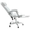vidaXL Fauteuil de massage inclinable de bureau Blanc Similicuir